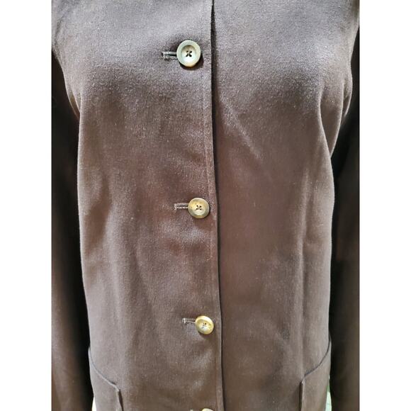 Nordstrom Women's Brown Viscose Single Breasted Long Sleeve Blazer Coat Size XL - Picture 3 of 14
